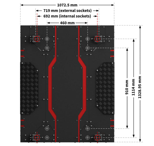 Qubic System QS-CH2 top view showing surge and yaw actuators