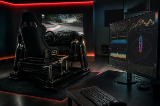 SimHub vs SimRacing Studio motion software running on a 3DOF sim racing motion rig