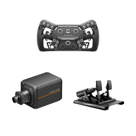 Simucube 3 Sport Pro Bundle: Simucube 3 Sport, Savu PRO wheel and MOZA mBooster pedals