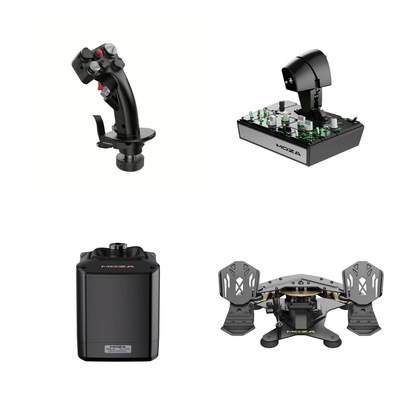 MOZA AB9 Flight Sim Bundle: AB9 base, MH16 flightstick, MTP throttle and MRP rudder pedals