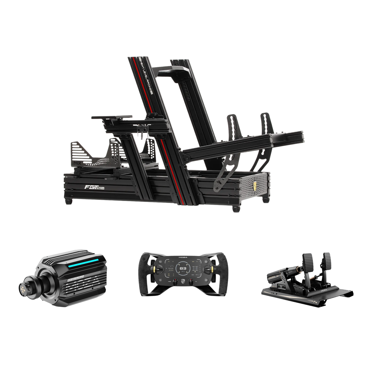 Scuderia Ferrari Complete Rig Bundle with Porsche Mission R wheel, R25 Ultra and mBooster pedals