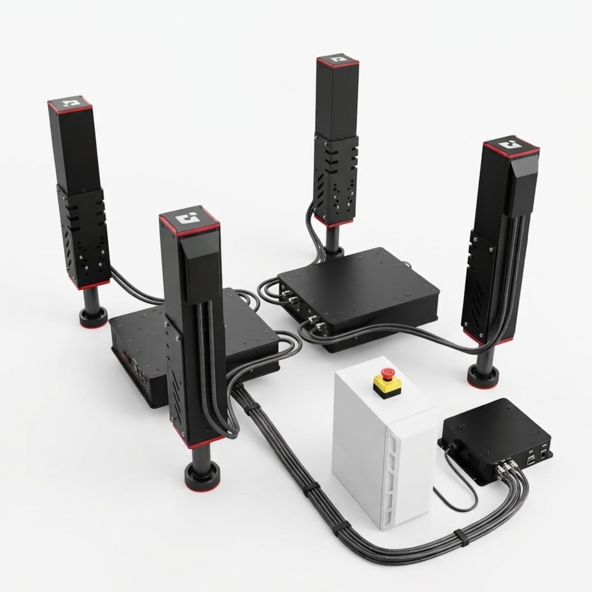 Qubic System 3DOF Motion Set | QS-210/QS-220 | True Heave | 4 Actuators Qubic System