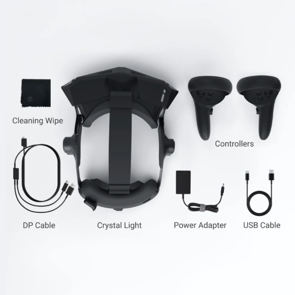 Pimax VR Crystal Light | 4K PCVR Headset | 35 PPD | SLAM + Controllers
