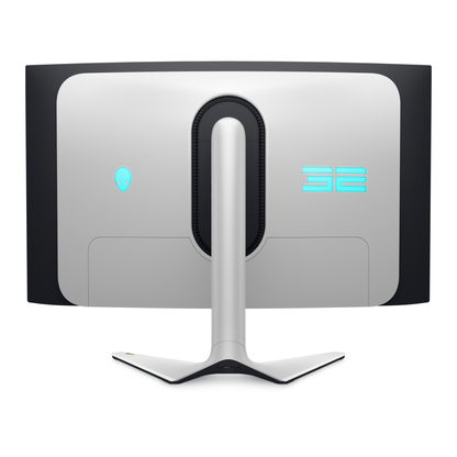 Alienware AW3225QF rear view with stand