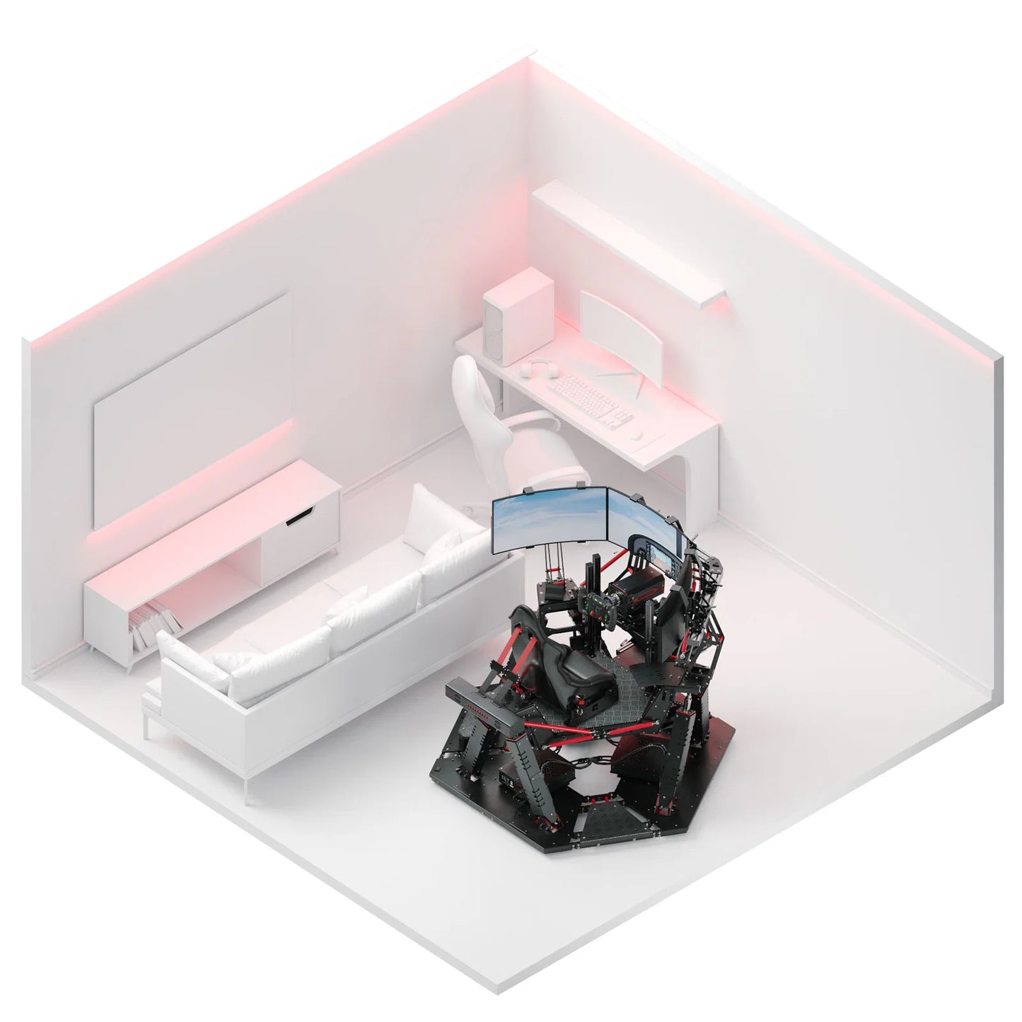Qubic QS-S25 Spider | 6DOF Professional Motion Cockpit Qubic System