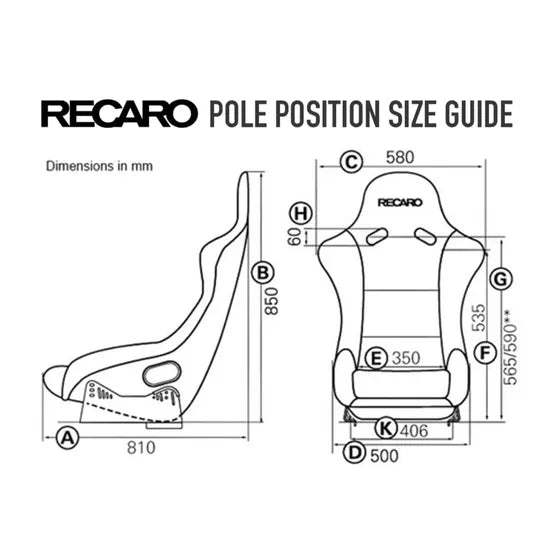RECARO Pole Position Race Shell - Perlon Velour RECARO