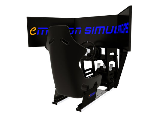 eMotion Simulators Cockpit | Triple Screen Racing Cockpit for PC
